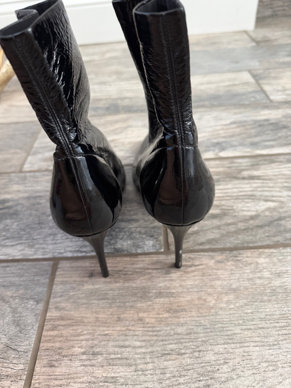 Prada Patent Leather Effect Ankle Boots - Picture 3 of 7